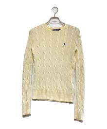 POLO RALPH LAUREN（ポロ・ラルフローレン）の古着「ケーブルニット」｜ホワイト