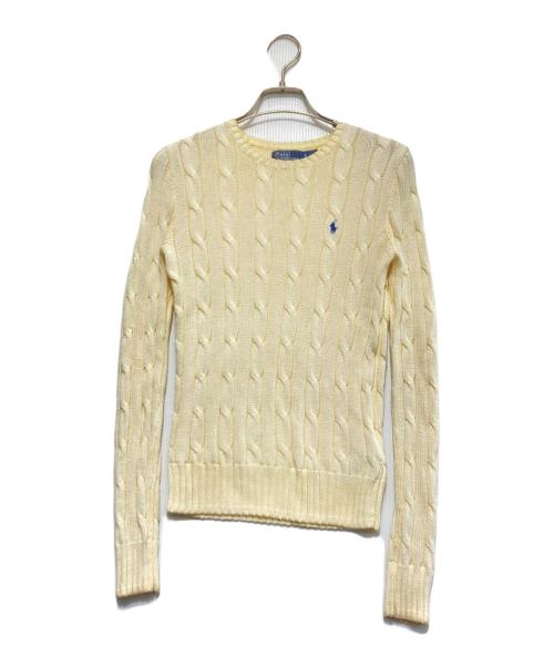 POLO RALPH LAUREN（ポロ・ラルフローレン）POLO RALPH LAUREN (ポロ・ラルフローレン) ケーブルニット ホワイト サイズ:XSの古着・服飾アイテム