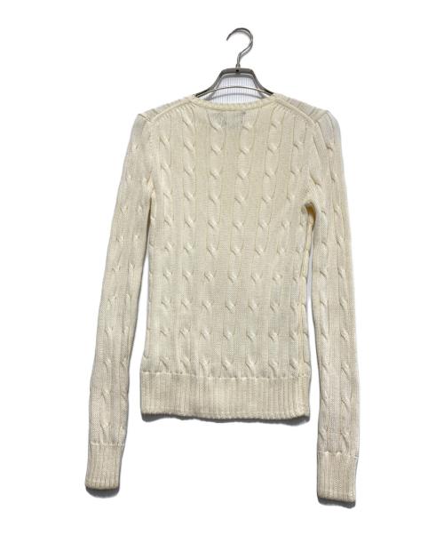 POLO RALPH LAUREN（ポロ・ラルフローレン）POLO RALPH LAUREN (ポロ・ラルフローレン) ケーブルニット ホワイト サイズ:XSの古着・服飾アイテム