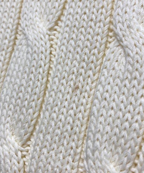 POLO RALPH LAUREN（ポロ・ラルフローレン）POLO RALPH LAUREN (ポロ・ラルフローレン) ケーブルニット ホワイト サイズ:XSの古着・服飾アイテム