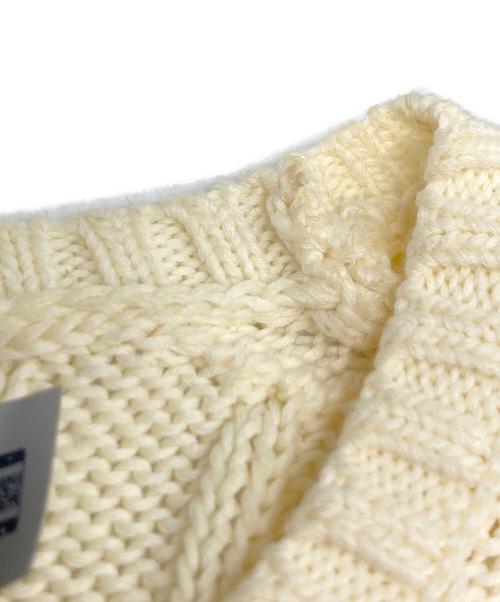 POLO RALPH LAUREN（ポロ・ラルフローレン）POLO RALPH LAUREN (ポロ・ラルフローレン) ケーブルニット ホワイト サイズ:XSの古着・服飾アイテム