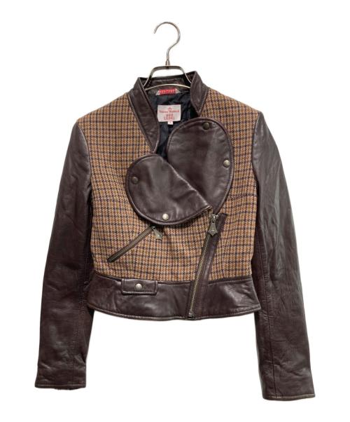 Vivienne Westwood RED LABEL（ヴィヴィアンウエストウッドレッドレーベル）Vivienne Westwood RED LABEL (ヴィヴィアンウエストウッドレッドレーベル) ラブライダースセットアップ ブラウン サイズ:１の古着・服飾アイテム