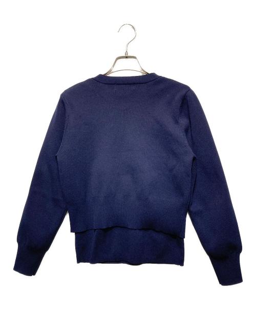JUSGLITTY（ジャスグリッティー）JUSGLITTY (ジャスグリッティー) アンサンブルニットジャケット ネイビー サイズ:SIZE 2の古着・服飾アイテム