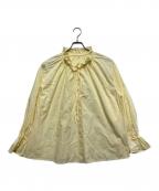 SLOBE IENAスローブ イエナ）の古着「タイプライターフリルブラウス」｜イエロー