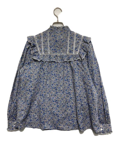 SLOBE IENA（スローブ イエナ）SLOBE IENA (スローブ イエナ) Petit Flower フリルブラウス ネイビー サイズ:Freeの古着・服飾アイテム