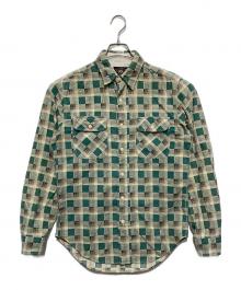 RRL（ダブルアールエル）の古着「チェックシャツ」｜グリーン×ベージュ