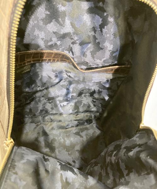 aniary（アニアリ）aniary (アニアリ) クロコ型押しレザーバック ブラウンの古着・服飾アイテム