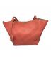 BURBERRY（バーバリー）の古着「トートバッグ エンボスチェック ポーチ付 レザー」｜ピンク
