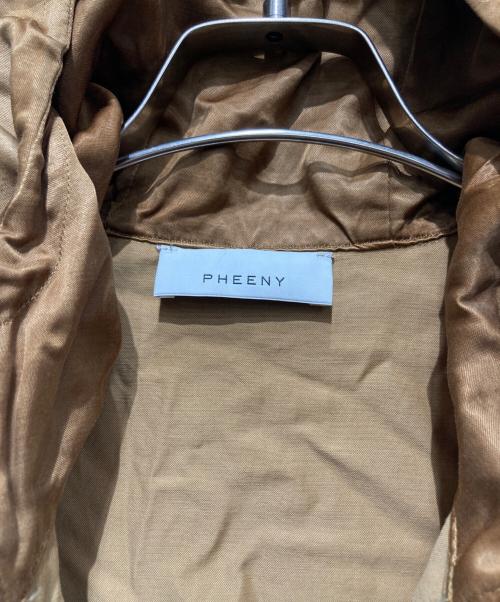 PHEENY（フィーニー）PHEENY (フィーニー) Satin anorak CAM/BR サイズ:FREEの古着・服飾アイテム