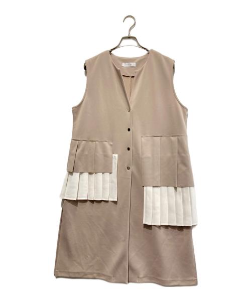 eimee law（エイミーロウ）Eimee Law (エイミーロウ) タックプリーツジレ カーキ サイズ:38の古着・服飾アイテム