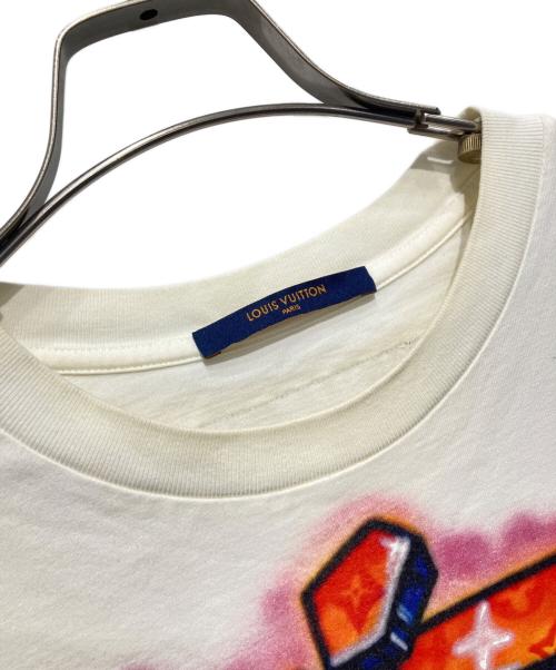 LOUIS VUITTON（ルイ ヴィトン）LOUIS VUITTON (ルイ ヴィトン) 22SS グラフィットロゴ プリント Tシャツ ホワイト サイズ:Mの古着・服飾アイテム