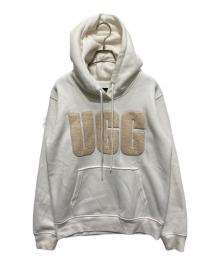 UGG（アグ）の古着「Rey UGGfluff Logo Hoodie」｜ホワイト