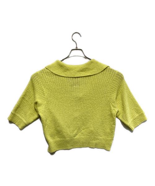MUVEIL（ミュベール）MUVEIL (ミュベール) フラワーポロプルオーバー イエロー サイズ:36の古着・服飾アイテム