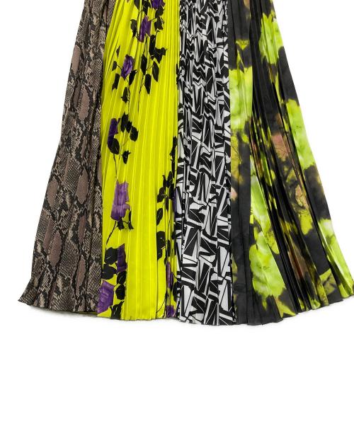 MSGM（エムエスジーエム）MSGM (エムエスジーエム) ミックス柄スカート プリーツスカート ブラック サイズ:40の古着・服飾アイテム