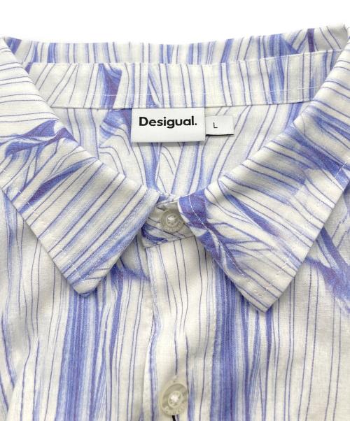 Desigual（デシグアル）Desigual (デシグアル) 25SS柄シャツ スカイブルー サイズ:Lの古着・服飾アイテム