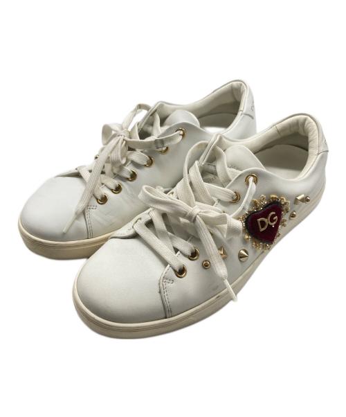 DOLCE & GABBANA（ドルチェ＆ガッバーナ）DOLCE & GABBANA (ドルチェ＆ガッバーナ) スニーカー ホワイト サイズ:36 1/2の古着・服飾アイテム