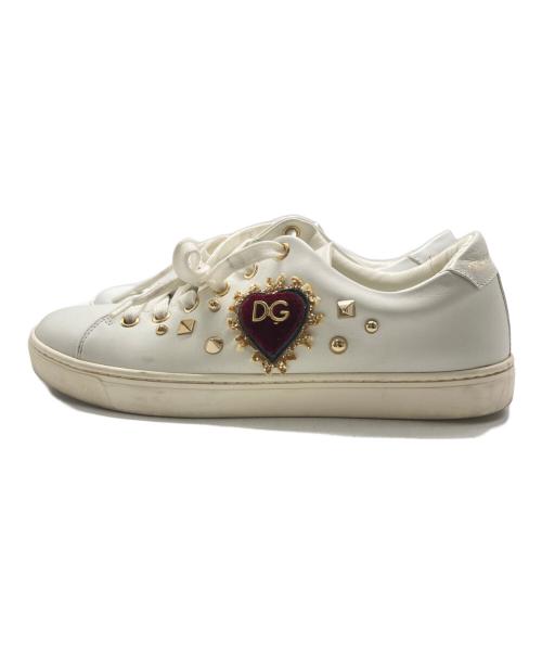 DOLCE & GABBANA（ドルチェ＆ガッバーナ）DOLCE & GABBANA (ドルチェ＆ガッバーナ) スニーカー ホワイト サイズ:36 1/2の古着・服飾アイテム