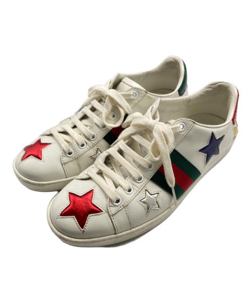 GUCCI（グッチ）GUCCI (グッチ) エース エンブロイダリー スニーカー ホワイト サイズ:36 1/2の古着・服飾アイテム