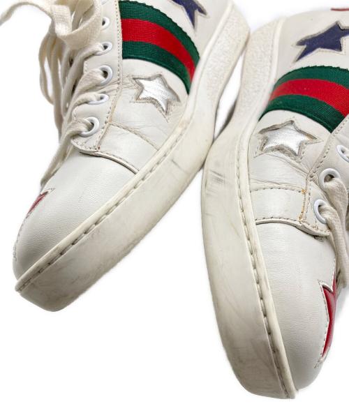 GUCCI（グッチ）GUCCI (グッチ) エース エンブロイダリー スニーカー ホワイト サイズ:36 1/2の古着・服飾アイテム