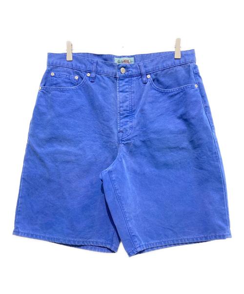 stussy（ステューシー）stussy (ステューシー) Big Ol' Short Washed Canvas ブルー サイズ:32の古着・服飾アイテム