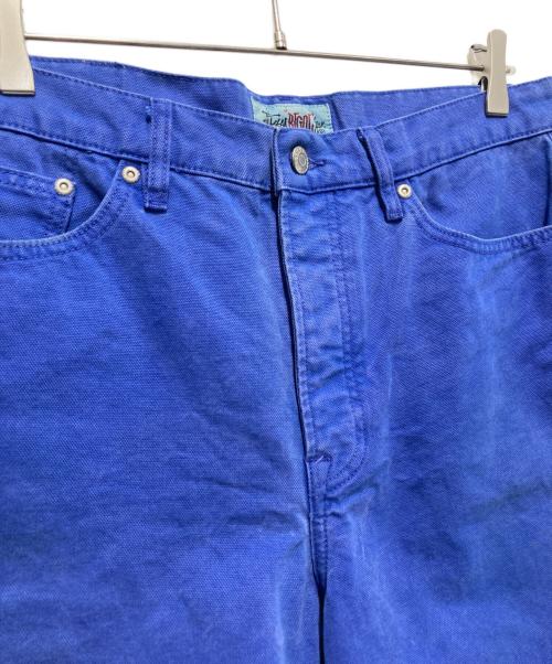 stussy（ステューシー）stussy (ステューシー) Big Ol' Short Washed Canvas ブルー サイズ:32の古着・服飾アイテム