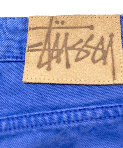 stussy（ステューシー）stussy (ステューシー) Big Ol' Short Washed Canvas ブルー サイズ:32の古着・服飾アイテム