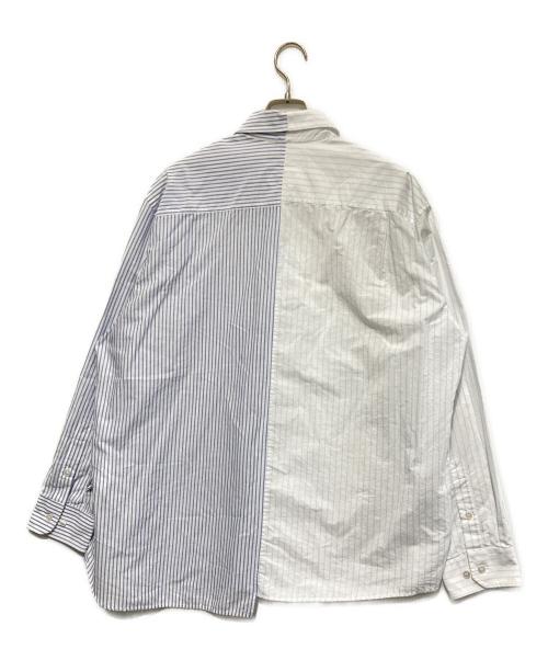MM6 Maison Margiela（エムエムシックスメゾンマルジェラ）MM6 Maison Margiela (エムエムシックスメゾンマルジェラ) アシンメトリーロングスリーブシャツ スカイブルー サイズ:44の古着・服飾アイテム