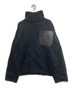 J.W.ANDERSONジェイダブリューアンダーソン）の古着「PATCH POCKET JUMPER ハイネックニット」｜ブラック