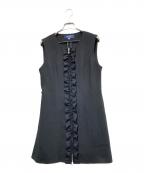 M'S GRACYエムズグレイシー）の古着「フリル付きフェミニンジレ」｜ブラック