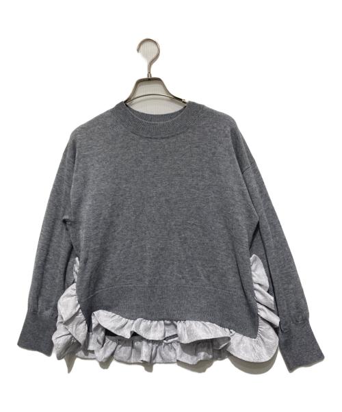 OHGA（オオガ）OHGA (オオガ) ドッキングフリルニット グレー サイズ:FREEの古着・服飾アイテム