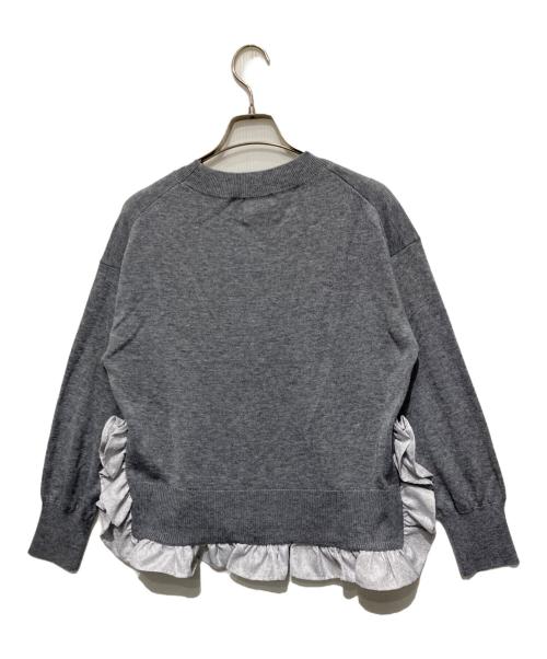 OHGA（オオガ）OHGA (オオガ) ドッキングフリルニット グレー サイズ:FREEの古着・服飾アイテム