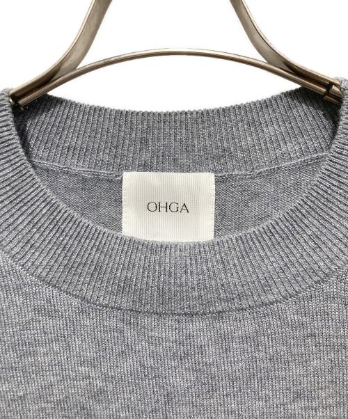 OHGA（オオガ）OHGA (オオガ) ドッキングフリルニット グレー サイズ:FREEの古着・服飾アイテム