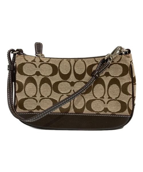 COACH（コーチ）COACH (コーチ) シグネチャーミニバッグ ブラウンの古着・服飾アイテム