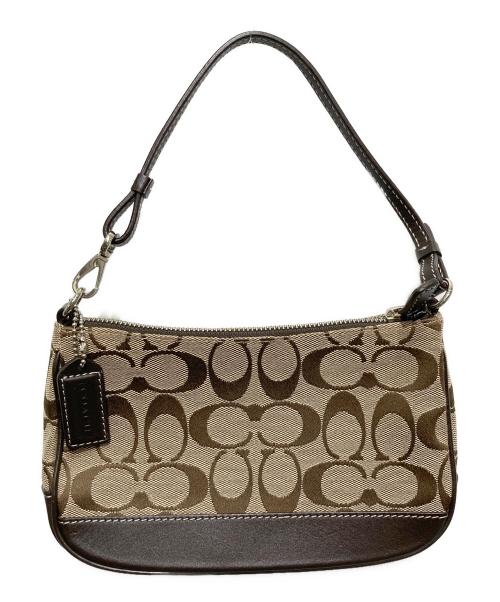 COACH（コーチ）COACH (コーチ) シグネチャーミニバッグ ブラウンの古着・服飾アイテム