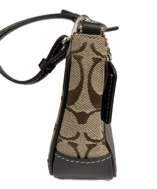 COACH（コーチ）COACH (コーチ) シグネチャーミニバッグ ブラウンの古着・服飾アイテム