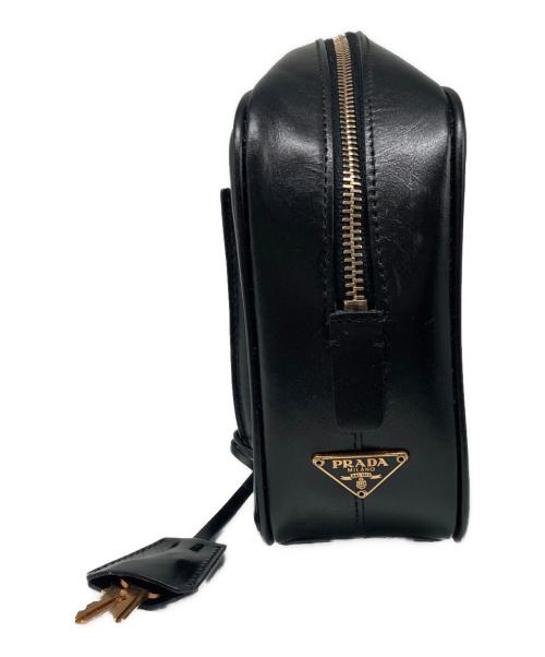 PRADA（プラダ）PRADA (プラダ) 三角プレートロゴミニハンドバッグ ブラック サイズ:不明の古着・服飾アイテム