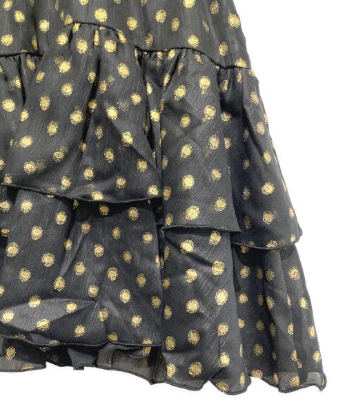 Lily Brown（リリーブラウン）Lily Brown (リリーブラウン) シフォンフリルセットアップ ブラック サイズ:FREE 未使用品の古着・服飾アイテム