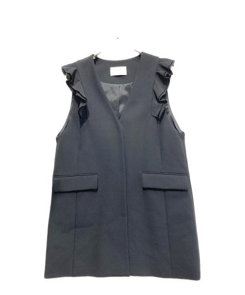 CELFORD（セルフォード）CELFORD (セルフォード) フリルスリーブジレ ブラック サイズ:FREEの古着・服飾アイテム