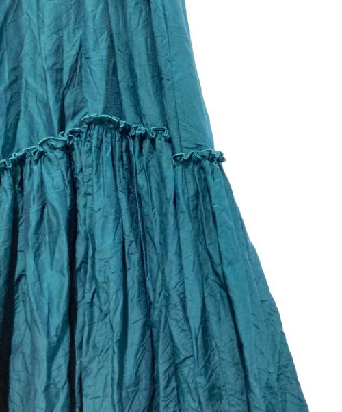 Whim Gazette（ウィムガゼット）Whim Gazette (ウィムガゼット) KYOKO HASEGAWA (京子長谷川) コラボボリュームマキシワンピース グリーン サイズ:38の古着・服飾アイテム