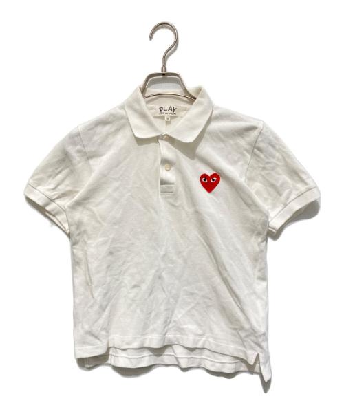 PLAY COMME des GARCONS（プレイコムデギャルソン）PLAY COMME des GARCONS (プレイコムデギャルソン) ポロシャツ ホワイト サイズ:Sの古着・服飾アイテム