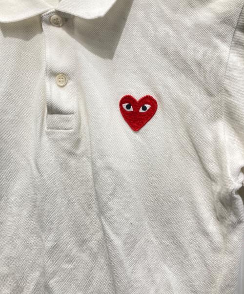 PLAY COMME des GARCONS（プレイコムデギャルソン）PLAY COMME des GARCONS (プレイコムデギャルソン) ポロシャツ ホワイト サイズ:Sの古着・服飾アイテム
