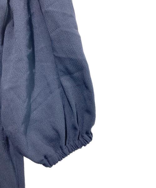VERMEIL par iena（ヴェルメイユ パー イエナ）VERMEIL par iena (ヴェルメイユ パー イエナ) アセテートバックサテンジョーゼットワンピース ネイビー サイズ:FREEの古着・服飾アイテム