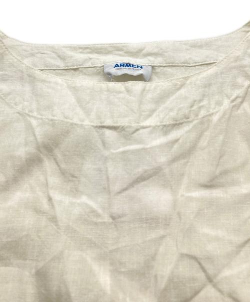 ARMEN（アーメン）ARMEN (アーメン) リネンノースリーブワンピース ホワイト サイズ:FREE 未使用品の古着・服飾アイテム