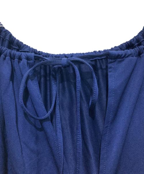 CABAN（キャバン）CABaN (キャバン) キュプラポリエステルジャージー ギャザーワンピース ネイビー サイズ:Sの古着・服飾アイテム