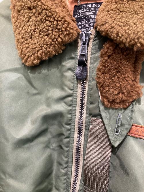 AVIREX（アヴィレックス）AVIREX (アヴィレックス) B15フライトジャケット カーキ サイズ:38の古着・服飾アイテム