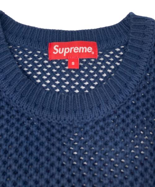 SUPREME（シュプリーム）SUPREME (シュプリーム) 22SS Open Knit Small Box Sweater ネイビー サイズ:Sの古着・服飾アイテム
