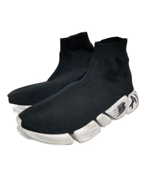 BALENCIAGA（バレンシアガ）BALENCIAGA (バレンシアガ) speed 2.0 グラフィティプリント ソックススニーカー ブラック サイズ:26.5cmの古着・服飾アイテム