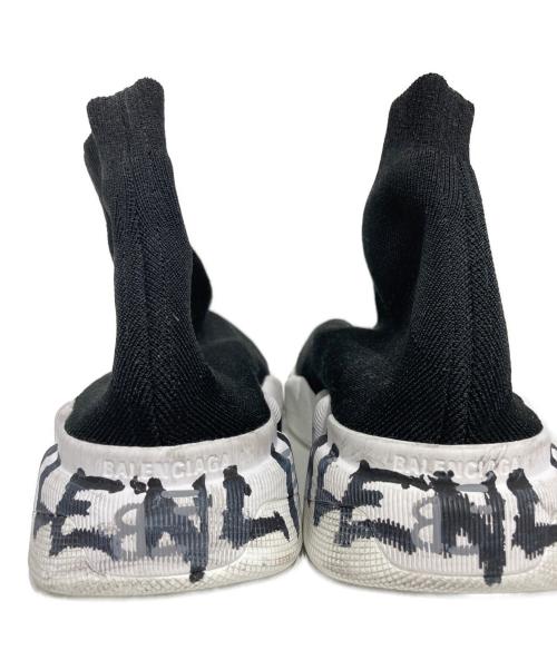 BALENCIAGA（バレンシアガ）BALENCIAGA (バレンシアガ) speed 2.0 グラフィティプリント ソックススニーカー ブラック サイズ:26.5cmの古着・服飾アイテム