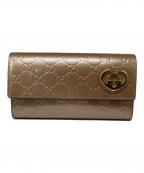 GUCCIグッチ）の古着「GG柄ハートシェープウォレット」｜ピンク
