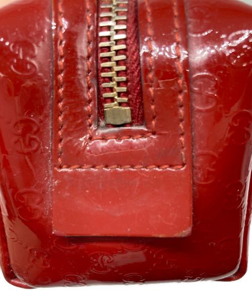 GUCCI（グッチ）GUCCI (グッチ) マイクログッチシマGGポーチ レッド サイズ:不明の古着・服飾アイテム